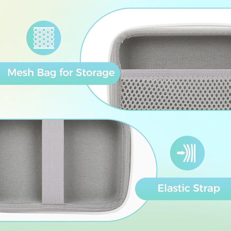 Nelko Genuine Case for P21 Label Maker, Compatible with Phomemo D30 D35 Label Maker, for NIIMBOT D11 D110, for JADENS/Memoking/SUPVAN, Box with Mesh Pocket for Batteries Accessories (Case Only), Green - Image 4